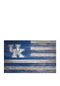 NCAA Kentucky Wildcats 11 in x 19 in Distressed Flag 