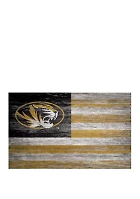 NCAA Missouri Tigers 11 in x 19 in Distressed Flag 