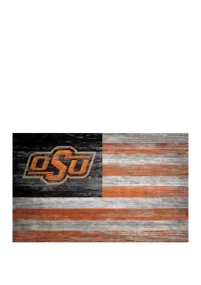 NCAA Oklahoma State Cowboys 11 in x 19 in Distressed Flag