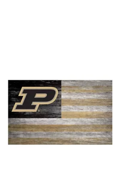 NCAA Purdue Boilermakers 11 in x 19 in Distressed Flag 