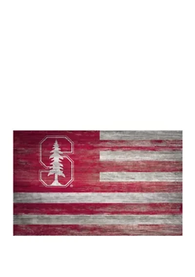 NCAA Stanford Cardinals 11 in x 19 in Distressed Flag 