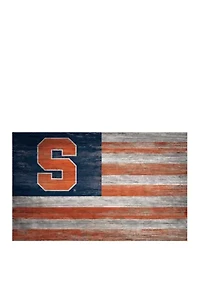 NCAA Syracuse Orange 11 in x 19 in Distressed Flag Sign