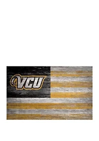NCAA VCU Rams 11 in x 19 in Distressed Flag 