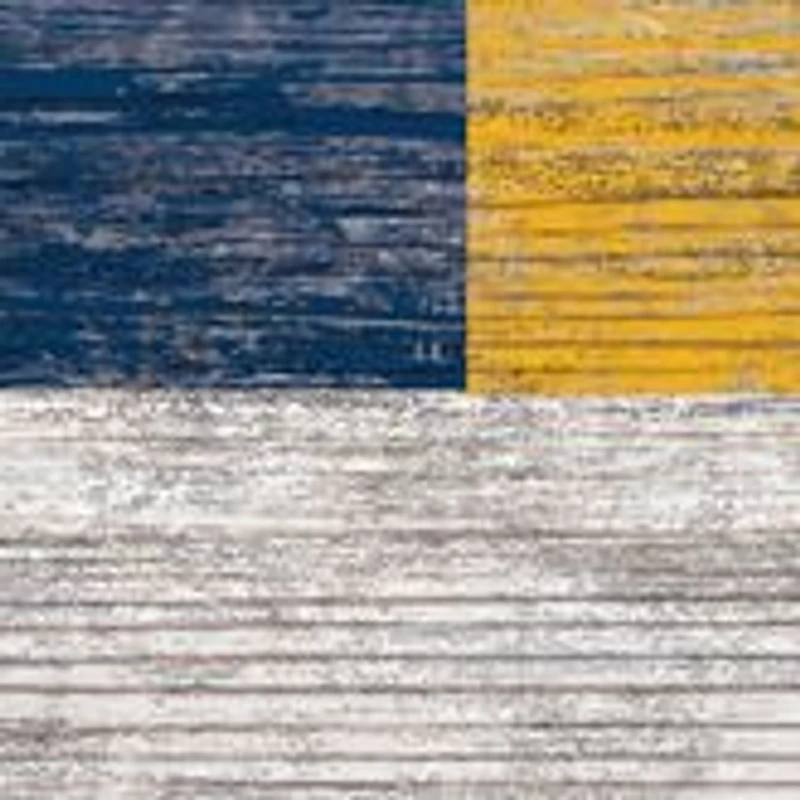 NCAA West Virginia Mountaineers 11 in x 19 in Distressed Flag Sign