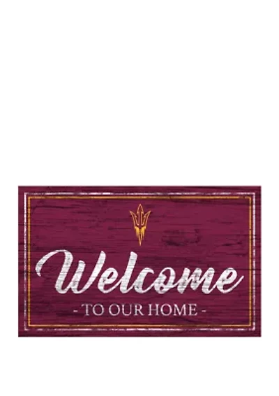 NCAA Arizona State Sun Devils 11 in x 19 in Team Color Welcome Sign