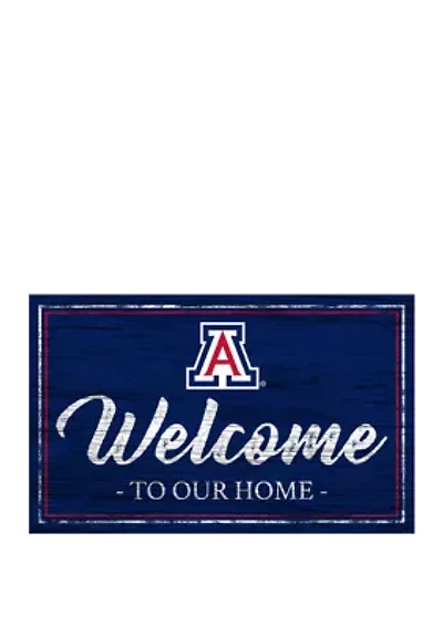 NCAA Arizona Wildcats 11 in x 19 in Team Color Welcome Sign