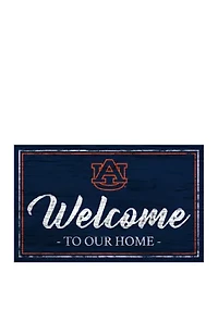 NCAA Auburn Tigers 11 in x 19 in Team Color Welcome Sign