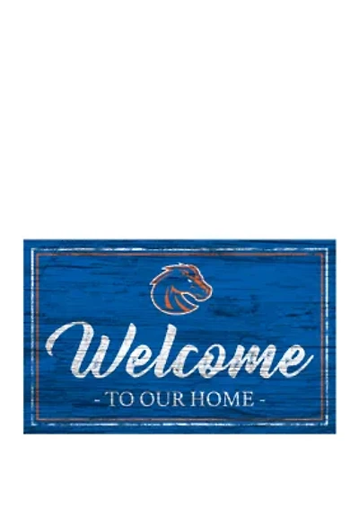 NCAA Boise State Broncos 11 in x 19 in Team Color Welcome Sign