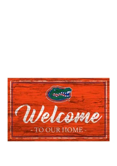 NCAA University of Florida Gators 11 in x 19 in Team Color Welcome  Sign