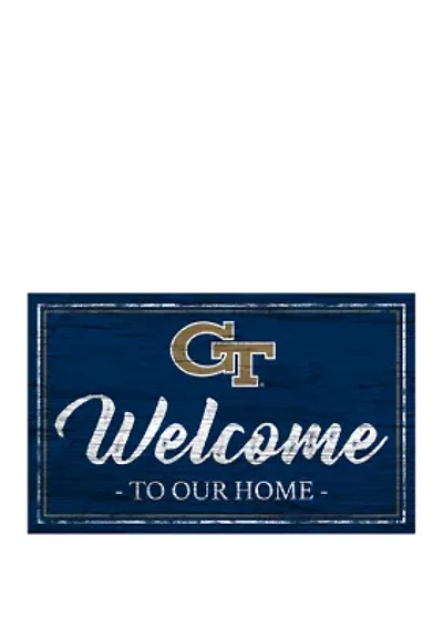NCAA Georgia Tech Yellow Jackets 11 in x 19 in Team Color Welcome Sign