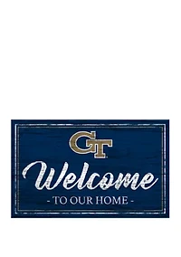 NCAA Georgia Tech Yellow Jackets 11 in x 19 in Team Color Welcome Sign