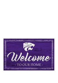 NCAA Kansas State Wildcats 11 in x 19 in Team Color Welcome Sign