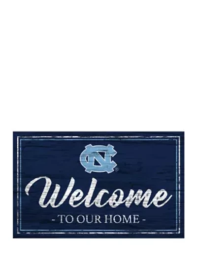 NCAA University of North Carolina Tar Heels  11 in x 19 in Team Color Welcome  Sign