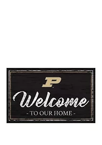NCAA Purdue Boilermakers 11 in x 19 in Team Color Welcome Sign