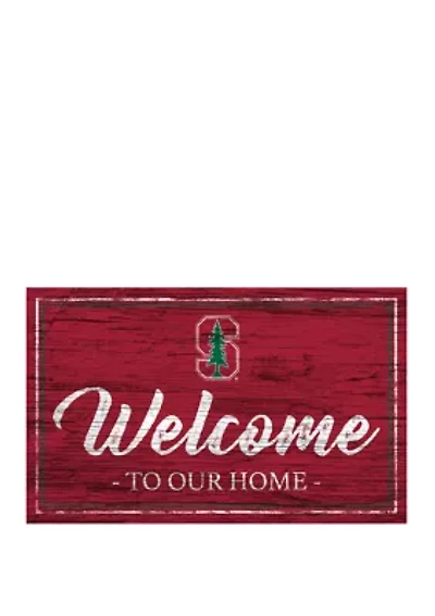 NCAA Stanford Cardinals 11 in x 19 in Team Color Welcome Sign