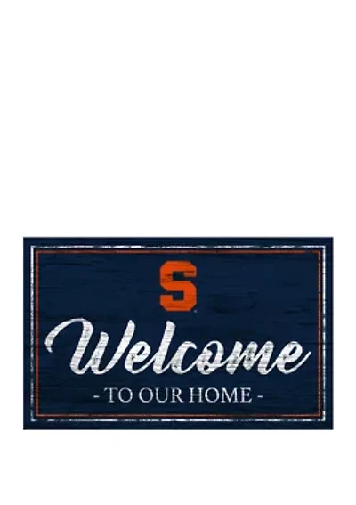 NCAA Syracuse Orange 11 in x 19 in Team Color Welcome  Sign