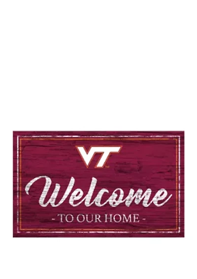 NCAA Virginia Tech Hokies University 11 in x 19 in Team Color Welcome Sign