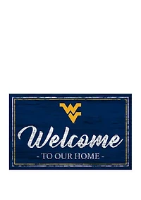 NCAA University of West Virginia Mountaineers 11 in x 19 in Team Color Welcome Sign