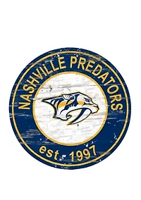 NHL Nashville Predators Distressed Round Sign