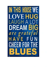 NHL St.Louis Blues 11 in x 19 in In This House Sign
