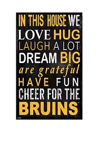 NHL Boston Bruins 11 in x 19 in In This House Sign