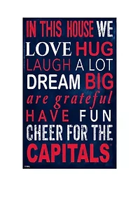 NHL Washington Capitals 11 in x 19 in In This House Sign