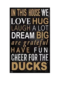 NHL Anaheim Ducks 11 in x 19 in In This House Sign