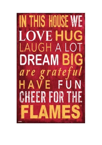 NHL Calgary Flames 11 in x 19 in In This House Sign