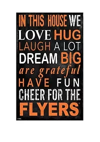 NHL Philadelphia Flyers 11 in x 19 in In This House Sign