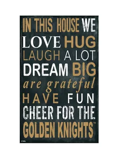NHL Vegas Golden Knights 11 in x 19 in In This House Sign