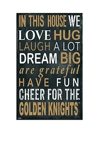 NHL Vegas Golden Knights 11 in x 19 in In This House Sign