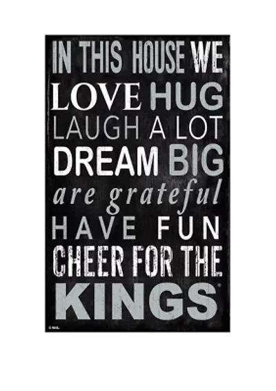 NHL Los Angeles Kings 11 in x 19 in In This House Sign