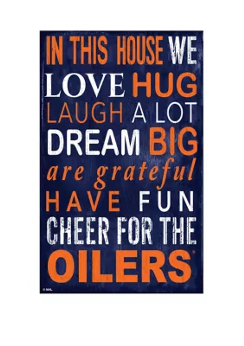 NHL Edmonton Oilers 11 in x 19 in In This House Sign