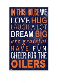 NHL Edmonton Oilers 11 in x 19 in In This House Sign