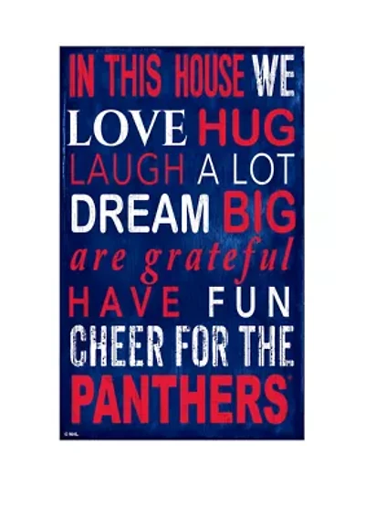 NHL Florida Panthers 11 in x 19 in In This House Sign