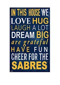 NHL Buffalo Sabres 11 in x 19 in In This House Sign