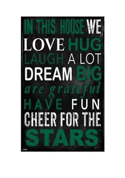 NHL Dallas Stars 11 in x 19 in In This House Sign