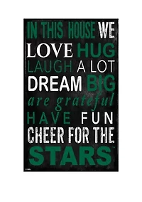 NHL Dallas Stars 11 in x 19 in In This House Sign
