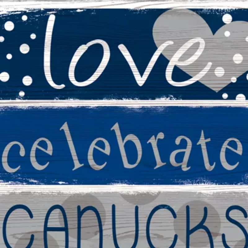 NHL Vancouver Canucks 24 Inch Celebrations Stack Sign