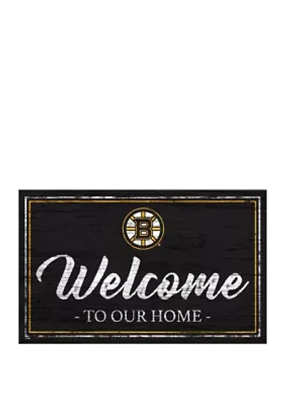 NHL Boston Bruins 11 in x 19 in Team Color Welcome Sign