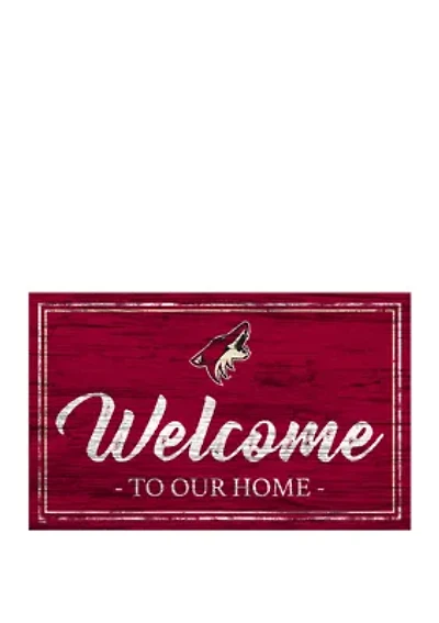 NHL Arizona Coyotes 11 in x 19 in Team Color Welcome Sign