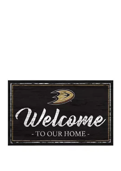 NHL Anaheim Ducks 11 in x 19 in Team Color Welcome Sign
