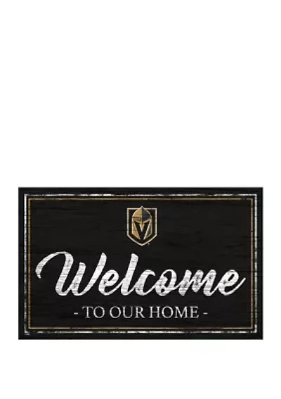 NHL Vegas Golden Knights 11 in x 19 in Team Color Welcome Sign