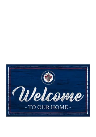 NHL Winnipeg Jets 11 in x 19 in Team Color Welcome Sign