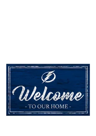 NHL Tampa Bay Lightning 11 in x 19 in Team Color Welcome Sign