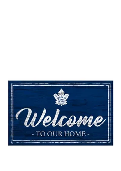 NHL Toronto Maple Leafs 11 in x 19 in Team Color Welcome Sign
