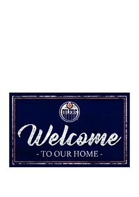 NHL Edmonton Oilers 11 in x 19 in Team Color Welcome Sign