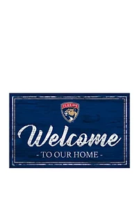 NHL Florida Panthers 11 in x 19 in Team Color Welcome Sign