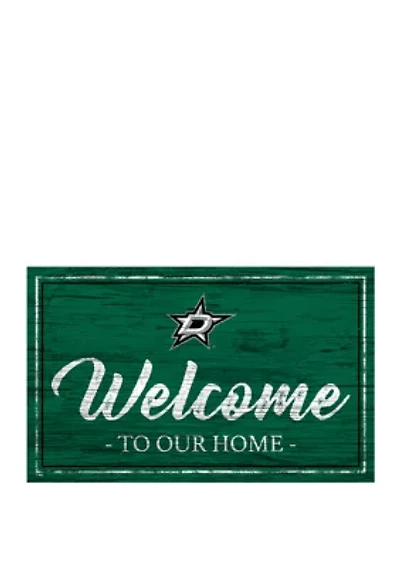 NHL Dallas Stars 11 in x 19 in Team Color Welcome Sign