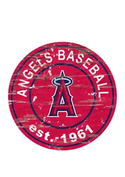 MLB Los Angeles Angels 24 Inch Established Date Round Sign